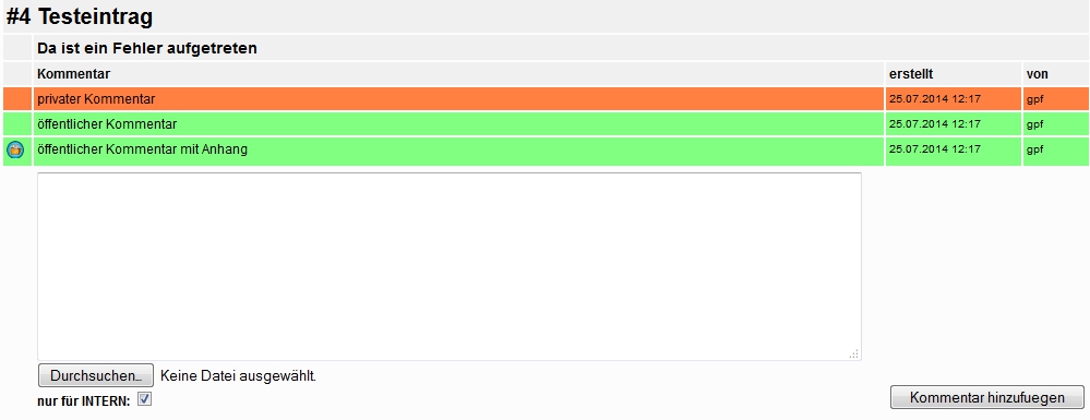 Kommentare und Anhänge
