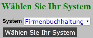 Auswahl Buchungssystem