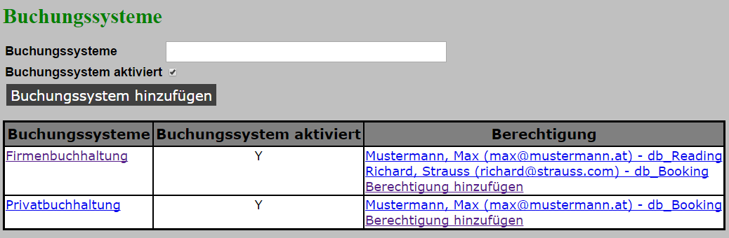Buchungssysteme