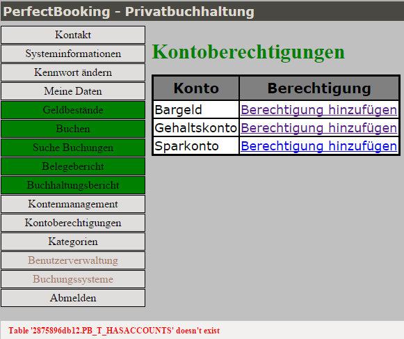 Fehleranzeige