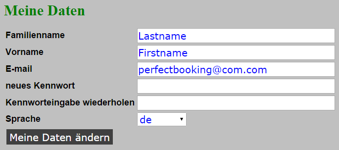 Meine Daten