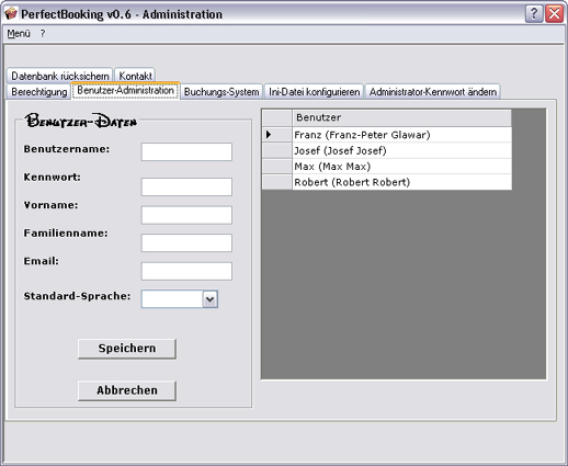 Verwaltung von Benutzern